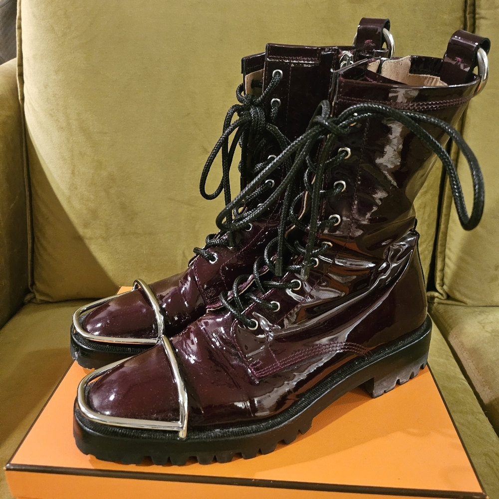 Alexander Wang Kennah Burgundy Boots - Picture 2 of 9